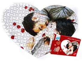 heart shaped photo puzzle 