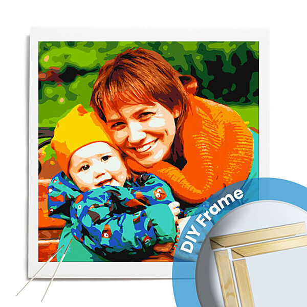 Schilderen op nummer 50x50-DIY Frame