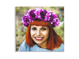 Vierkante canvasprint met persoonlijke foto