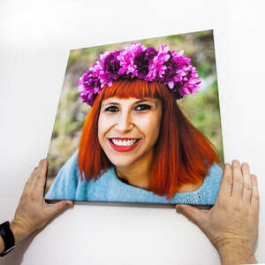Valentine's Day gift idea with romantic photo on canvas