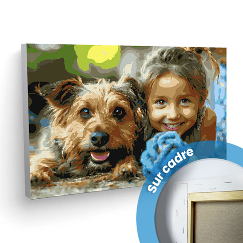 CleverFine Peinture Personnalisée par Numéros pour Adultes Kits, Bricolage Portraits Votre Propre Photo (Pas de cadre, 40 * 40CM